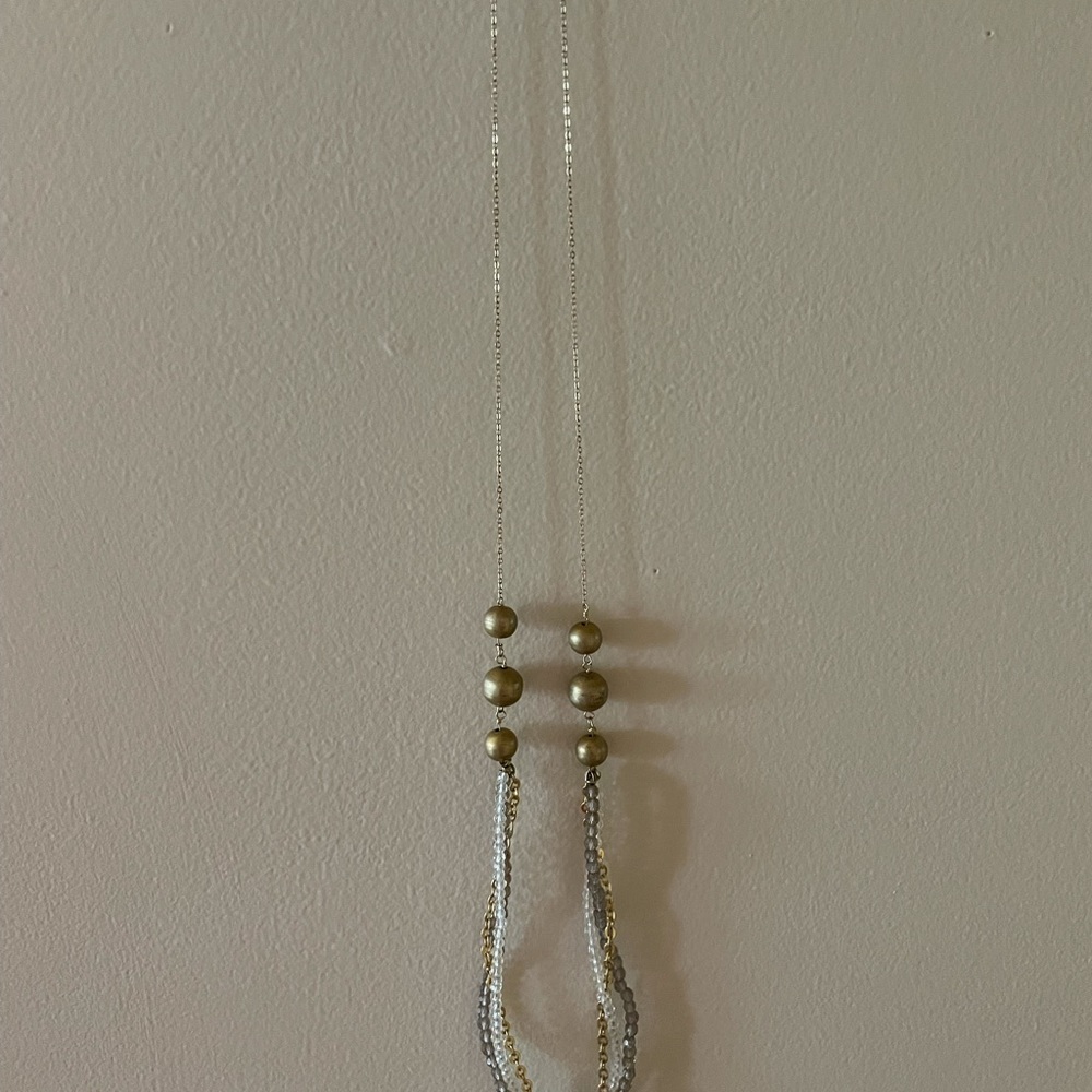 Delicate gold beaded necklace
